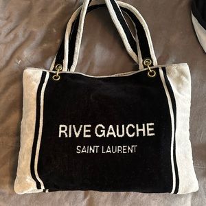Saint Laurent Rive Gauche Cabas Terrycloth tote